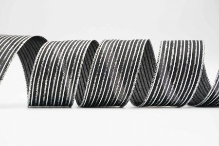 Striped Wired Ribbon_KF6576G-53_Black